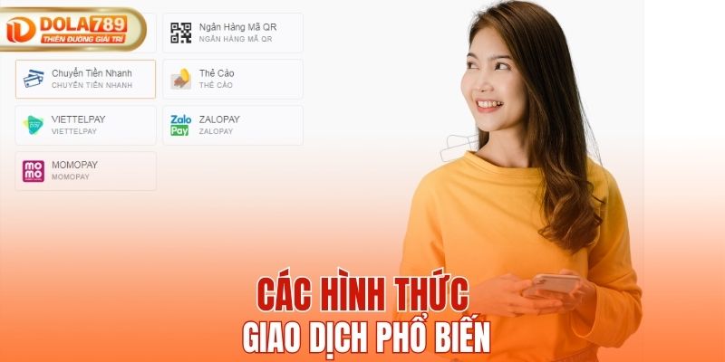 Các hình thức nạp tiền phổ biến thường gặp
