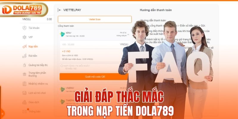 Giải đáp thắc mắc trong nạp tiền DOLA789
